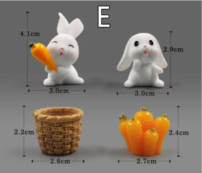 Mini Resin Animal Figurines for DIY Micro-Landscape and Fairy Garden Decor
