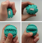 Interactive Rubber Slow Feeder Dog Ball Treat Dispensing Pet Toy
