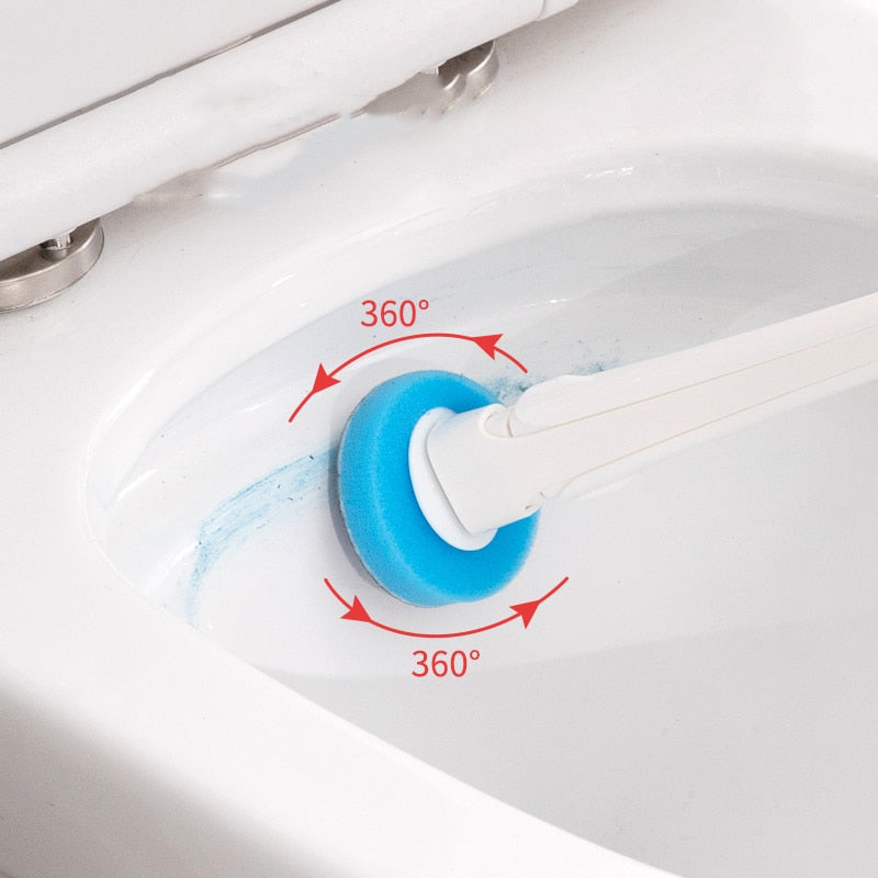 Toilet Disposable Brush with Replaceable Cleaning Heads