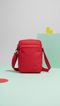 Color Block Nylon Crossbody Bag with Adjustable Shoulder Strap