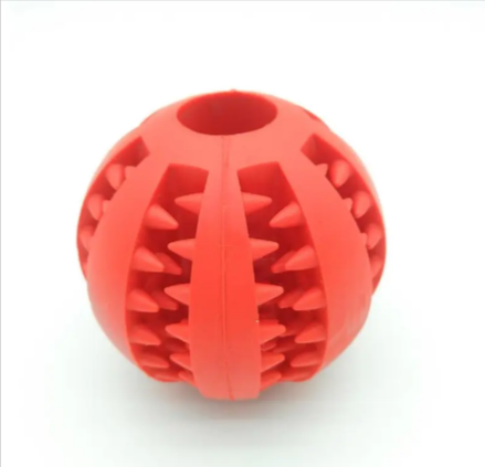 Interactive Rubber Slow Feeder Dog Ball Treat Dispensing Pet Toy