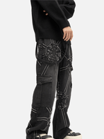 Spider Denim Pants with Trendy Streetwear Design