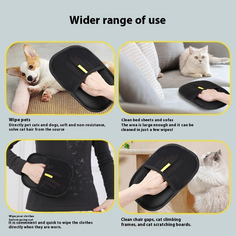 Grooming Glove for Pets with Soft Silicone Grooming Tips