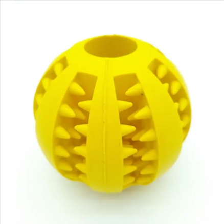 Interactive Rubber Slow Feeder Dog Ball Treat Dispensing Pet Toy
