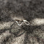 Water Wave Silver Ring with Elegant Fashion Wave Design