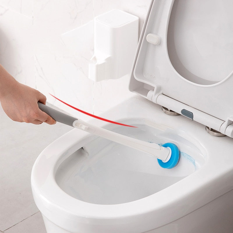 Toilet Disposable Brush with Replaceable Cleaning Heads