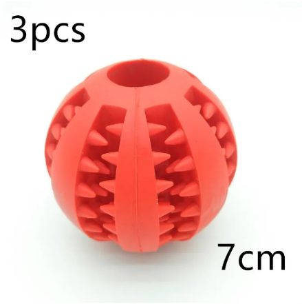 Interactive Rubber Slow Feeder Dog Ball Treat Dispensing Pet Toy