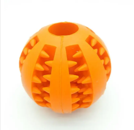 Interactive Rubber Slow Feeder Dog Ball Treat Dispensing Pet Toy