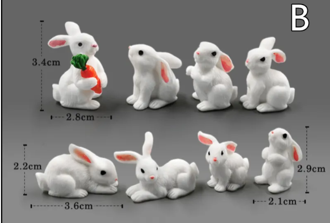 Mini Resin Animal Figurines for DIY Micro-Landscape and Fairy Garden Decor