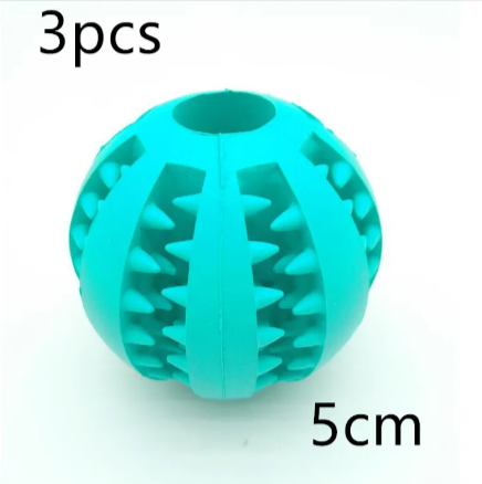 Interactive Rubber Slow Feeder Dog Ball Treat Dispensing Pet Toy