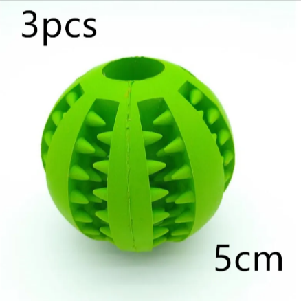 Interactive Rubber Slow Feeder Dog Ball Treat Dispensing Pet Toy