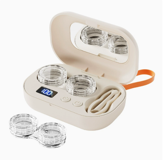 Ultrasonic Contact Lens Cleaner Portable Lens Cleaning Device
