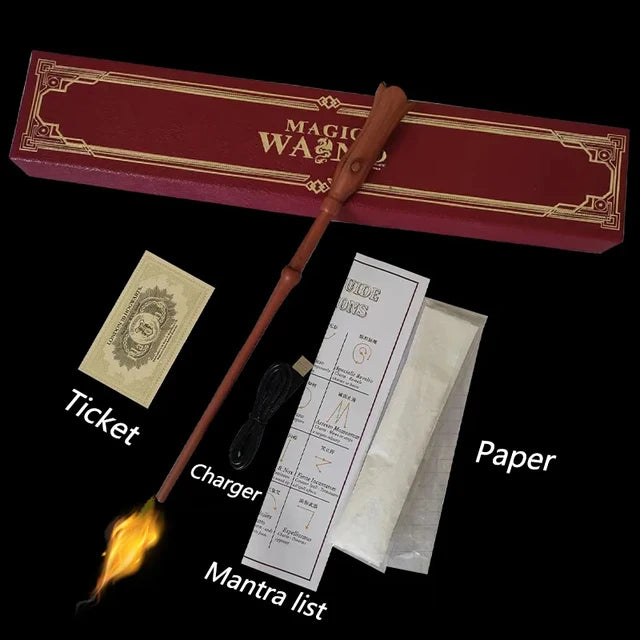 Fire Breathing Magic Wand Toy with LED Flame Effect for Kids