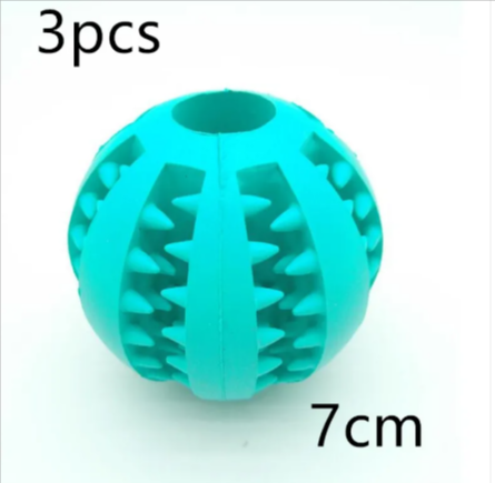 Interactive Rubber Slow Feeder Dog Ball Treat Dispensing Pet Toy