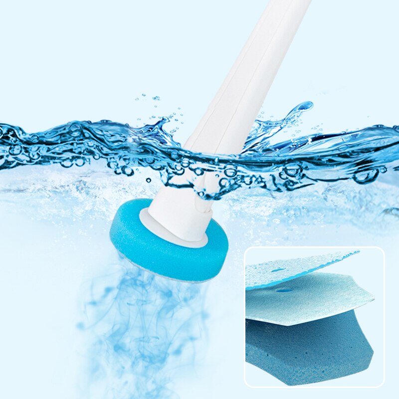 Toilet Disposable Brush with Replaceable Cleaning Heads