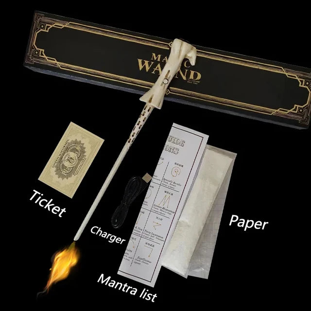 Fire Breathing Magic Wand Toy with LED Flame Effect for Kids