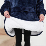 Heated Hoodie Blanket with Oversized Soft Fleece and Adjustable Heating