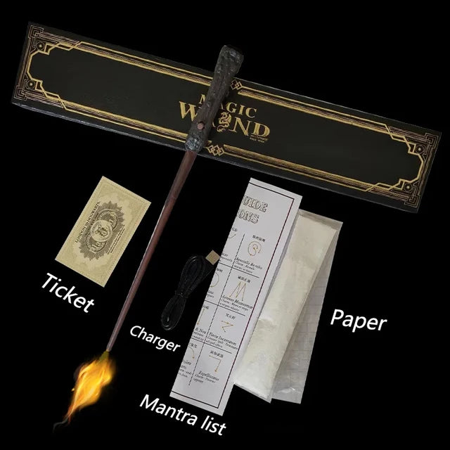Fire Breathing Magic Wand Toy with LED Flame Effect for Kids