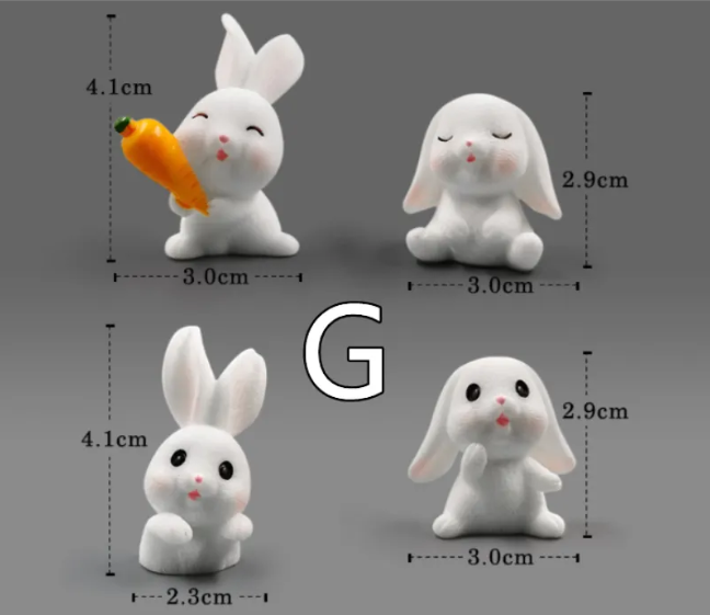 Mini Resin Animal Figurines for DIY Micro-Landscape and Fairy Garden Decor