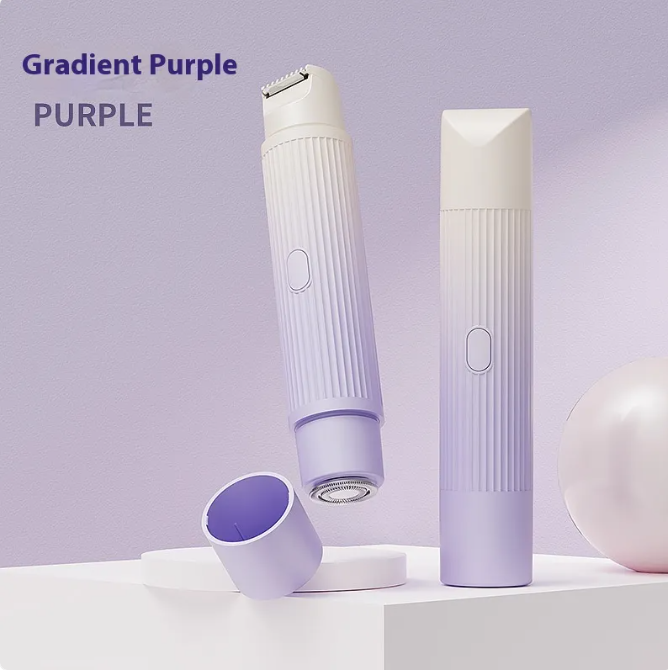 Dual-Head Electric Shaver for Women Facial and Body Hair Removal Device