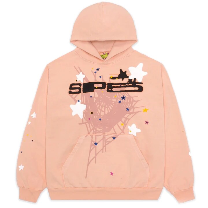 Spider Letter Print Hoodie with Bold Streetwear Graphic Design