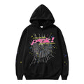 Spider Letter Print Hoodie with Bold Streetwear Graphic Design