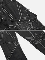 Spider Denim Pants with Trendy Streetwear Design