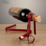 Ribbon Wine Rack Modern Metal Wine Bottle Holder for Home Décor