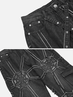 Spider Denim Pants with Trendy Streetwear Design