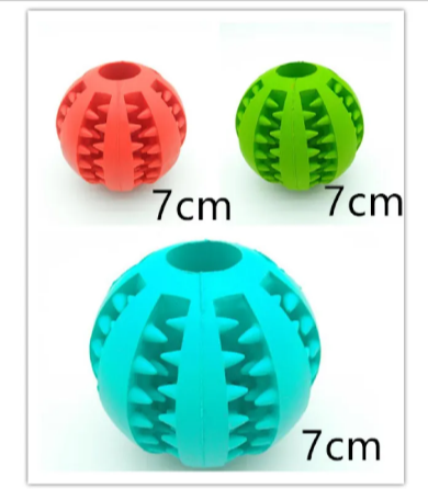 Interactive Rubber Slow Feeder Dog Ball Treat Dispensing Pet Toy