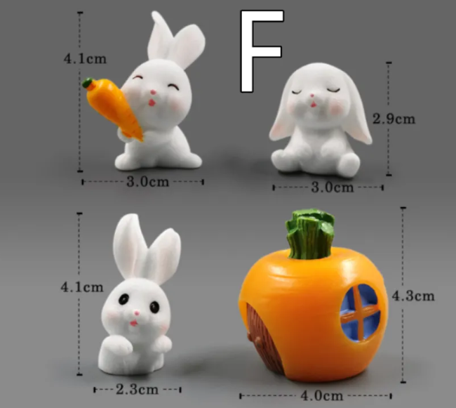 Mini Resin Animal Figurines for DIY Micro-Landscape and Fairy Garden Decor