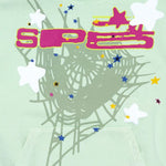 Spider Letter Print Hoodie with Bold Streetwear Graphic Design
