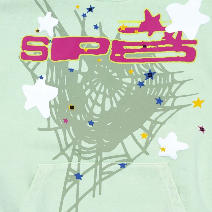 Spider Letter Print Hoodie with Bold Streetwear Graphic Design