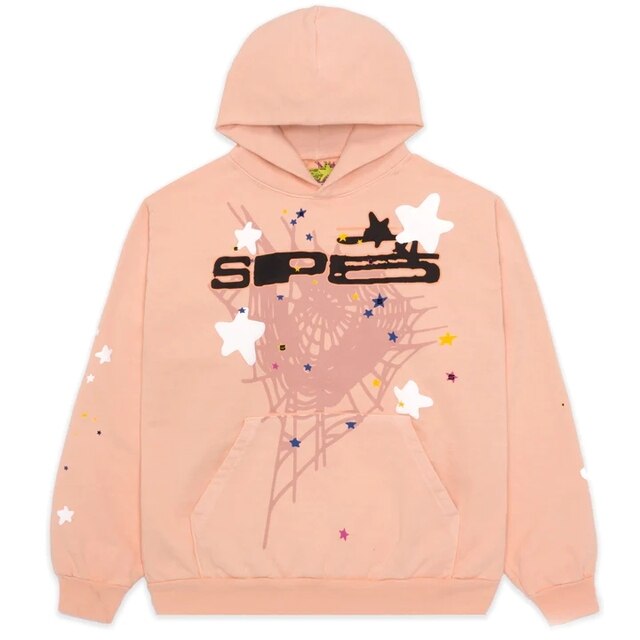 Spider Letter Print Hoodie with Bold Streetwear Graphic Design