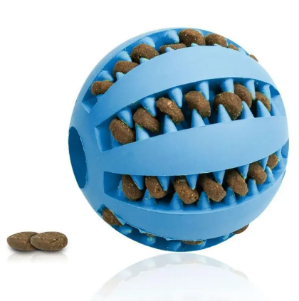 Interactive Rubber Slow Feeder Dog Ball Treat Dispensing Pet Toy