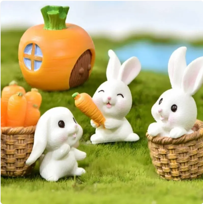 Mini Resin Animal Figurines for DIY Micro-Landscape and Fairy Garden Decor