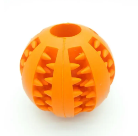 Interactive Rubber Slow Feeder Dog Ball Treat Dispensing Pet Toy