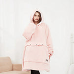 Heated Hoodie Blanket with Oversized Soft Fleece and Adjustable Heating