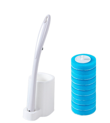 Toilet Disposable Brush with Replaceable Cleaning Heads