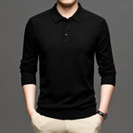 Men's Lapel Knit Pullover Sweater