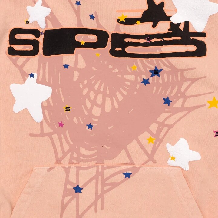 Spider Letter Print Hoodie with Bold Streetwear Graphic Design