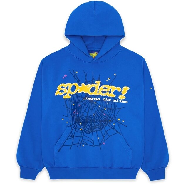 Spider Letter Print Hoodie with Bold Streetwear Graphic Design