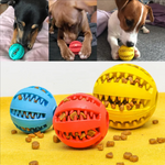 Interactive Rubber Slow Feeder Dog Ball Treat Dispensing Pet Toy