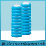 Toilet Disposable Brush with Replaceable Cleaning Heads