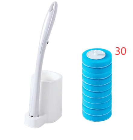 Toilet Disposable Brush with Replaceable Cleaning Heads
