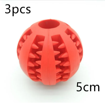 Interactive Rubber Slow Feeder Dog Ball Treat Dispensing Pet Toy