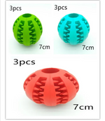 Interactive Rubber Slow Feeder Dog Ball Treat Dispensing Pet Toy